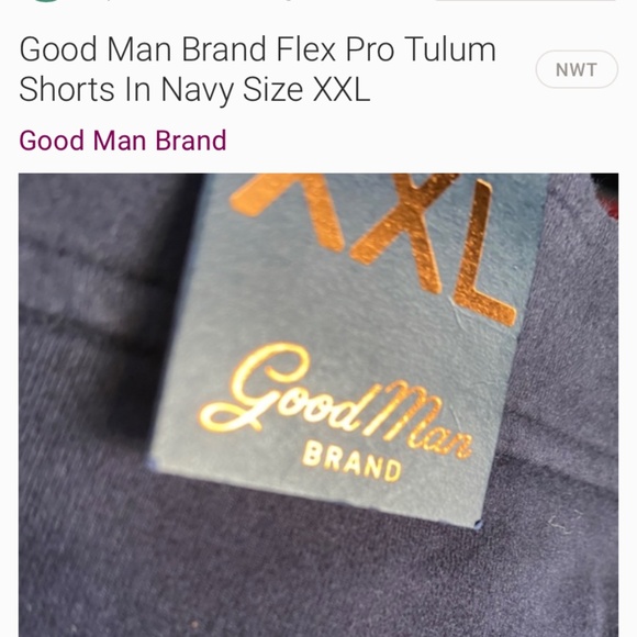 Good Man Brand Navy Shorts Size XXL - Picture 6 of 7